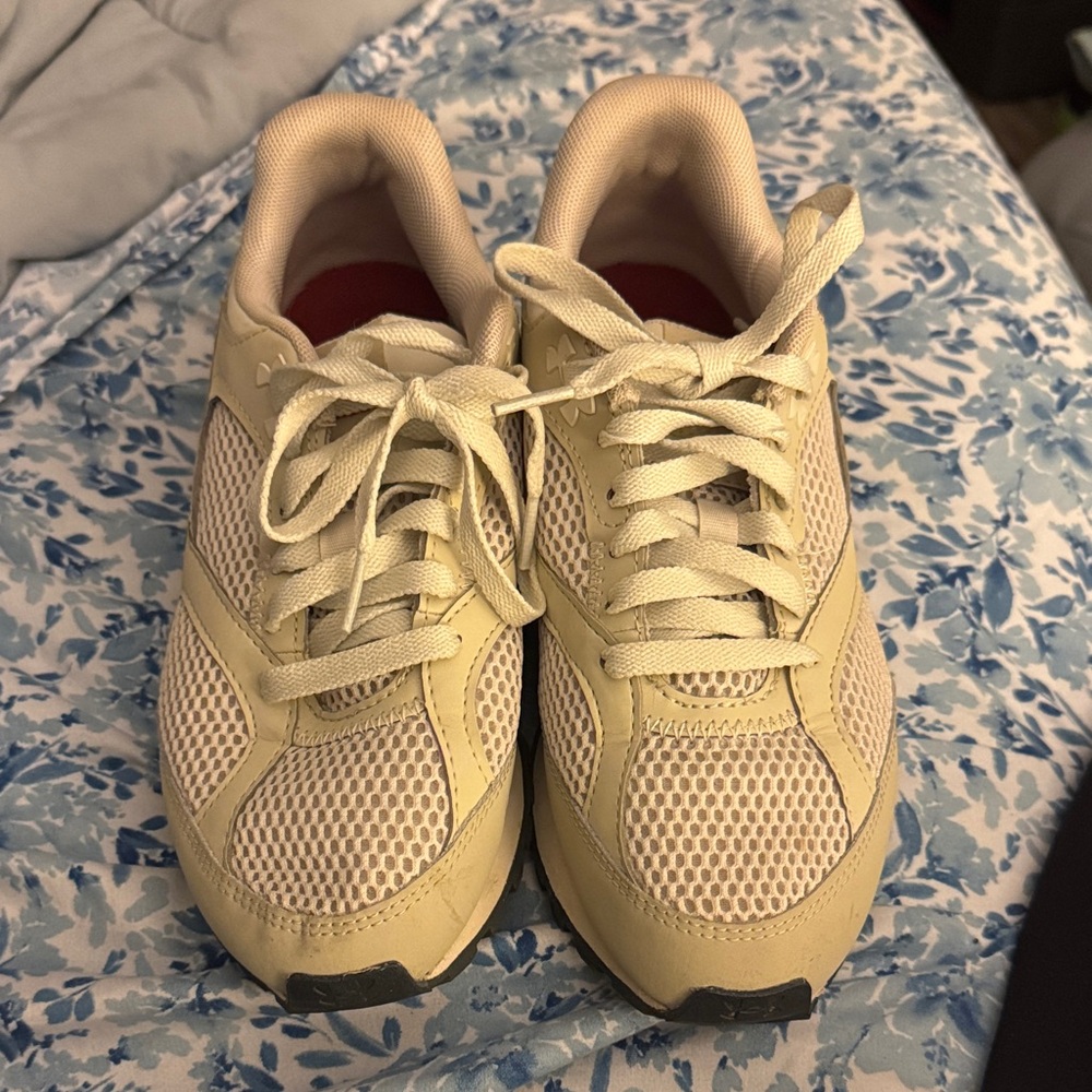 Under Armour Beige and Red Athletic Shoes